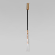 одноламповый подвесной светильник с узким цилиндрическим стеклянным плафоном