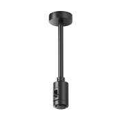 потолочное крепление чёрного цвета для трековой системы на стойках Flarity