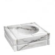 110832 Ashtray Nestor honed white marble пепельница Eichholtz