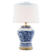 Настольная лампа Chinese синяя керамика 112085 Eichholtz