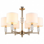 подвесная люстра с цилиндрическими элементами латунь