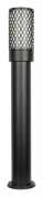 наземный уличный светильник на высокой стойке черного цвета
