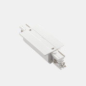 центральный коннектор питания белого цвета для подвесной трековой системы Eutrac 3phase