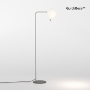 напольный светильник с абажуром матовый никель