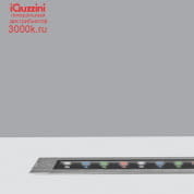 BN44 Linealuce iGuzzini Linear Recessed - LED - Electronic control gear 220-240V ac - DMX512-RDM control - L=1071 mm - Wall Grazing Optic