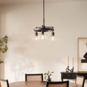 Eastmont 3 Light Chandelier Black  and Walnut Wood люстра 52402BK Kichler