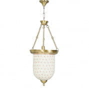 Brass Multicolour Glass Bell Jar Hanging подвесной светильник FOS Lighting CL20-Patti-B-HL1