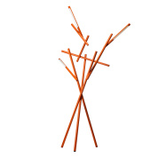 дизайнерский торшер с ветвящейся конструкцией из оранжевых трубок