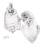 настенный диспенсер для жидкого мыла с прозрачным рельефным стеклом