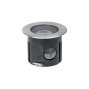 круглый грунтовый светильник для монтажа в покрытие с утопленной камерой