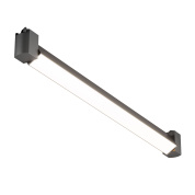 однофазный трековый светильник черного цвета с вытянутым корпусом и направленным потоком света Unity