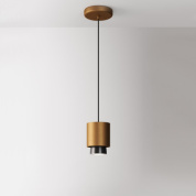 подвесная люстра с бронзовыми цилиндрическими плафонами