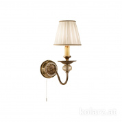 Kolarz Ascot 0195.61.4 настенный светильник состаренная латунь ширина 22cm макс. высота 14cm 1 лампа e14