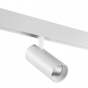 магнитный трековый светильник цилиндрической формы белого цвета для магнитного трека 48V