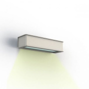 настенный светильник с корпусом цвета стали и светом вниз