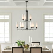 Truby 9 Light 2 Tier Chandelier Black люстра 52482BK Kichler