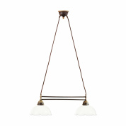 Kolarz NONNA 731.82.73 люстра состаренная латунь длина 64cm высота 21cm мин. высота 31cm макс. высота 100cm 2 лампы e27