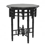 109440 Side Table Octagonal piano black finish SIDE TABLES Eichholtz