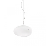 подвесная люстра с компактным округлым плафоном