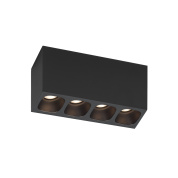 настенный спот черный с четырьмя линзами