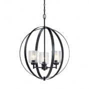 Winslow 3 Light Chandelier Black люстра 44034BK Kichler