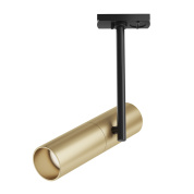 трековый прожектор золотистого цвета с вытянутым корпусом однофазный Unity
