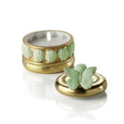 Chantilly ispahan pia cake scented candle - gold & green ароматическая свеча, Villari