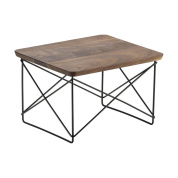 20119516 Occasional Vitra Квадратный прикроватный столик из ореха с чёрным основанием