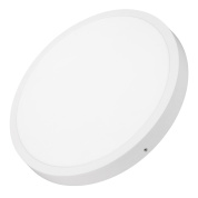 накладной потолочный светильник круглой плоской формы с матовым рассеивателем