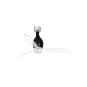32027WW-10 Faro Barcelona MINI ETERFAN вентилятор потолочный черный матовый с подсветкой