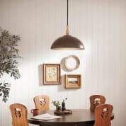 Fira 1 Light Pendant Anvil Iron and Beech подвесной светильник 52476AVI Kichler