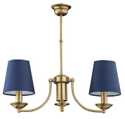 N-ZW-2(P/A) Kutek N Lampshade двухрожковая подвесная люстра с тканевыми абажурами