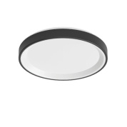 потолочный светильник круглой формы с чёрным корпусом