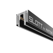 встраиваемый шинопровод для натяжного потолка черный для магнитной трековой системы Exility 23мм