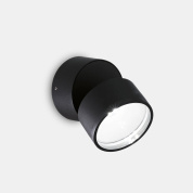 уличный настенный светильник черного цвета с цилиндрическим корпусом