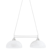 люстра на штанге с двумя плафонами хром