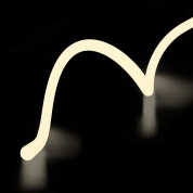 гибкий неоновый световой шнур тёплого оттенка для интерьерной подсветки