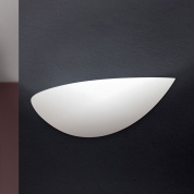 настенное бра с гладким выпуклым корпусом раковинообразной формы