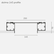 Монтажный профиль Kreon Dolma 145, натуральный алюминий