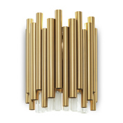 настенное бра из вертикальных латунных цилиндров