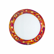 потолочный светильник круглый с красным орнаментом