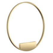 настенный латунный светильник овальной формы с равномерной подсветкой