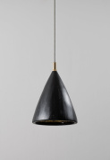 подвесной светильник с крупным коническим металлическим плафоном