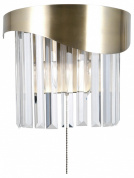 накладной настенный светильник с изогнутым рельефным корпусом серебристый