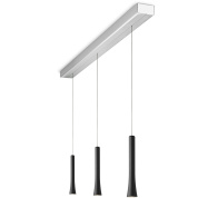 подвесной светильник с черными и медными подвесами