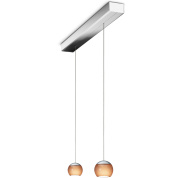 подвесной светильник с золотистыми элементами на подвесе