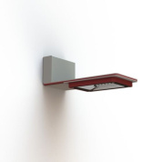 настенный уличный светильник с красным линейным модулем