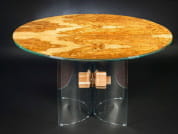 PORTOFINO Круглый стол из дерева и стекла VGnewtrend