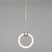 подвесной кольцевой светодиодный светильник с круглым светящимся ободом