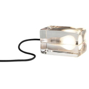 1260-1000 Block Lamp Design House Stockholm Стеклянная настольная лампа с чёрным проводом